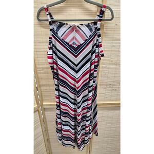 Alchemy Thread Striped Swing Dress XXL Red White Blue Sleeveless Dress